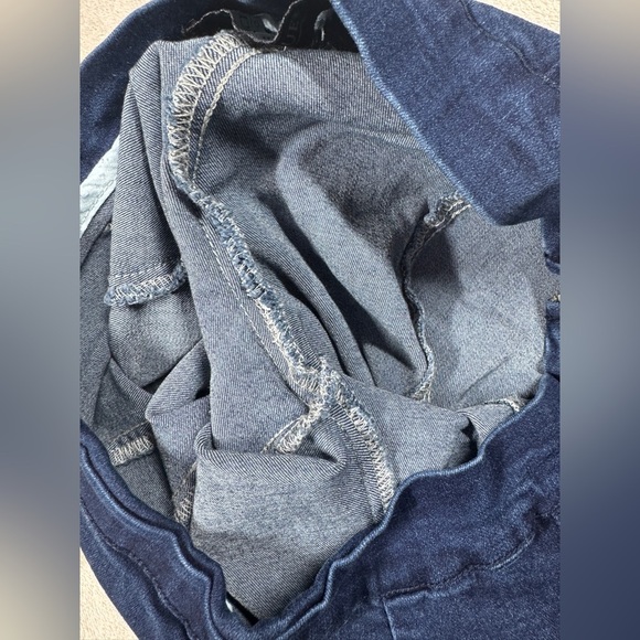 Judy Blue Super Flare Fit Aria Wave Raw Hem Boho Dark Wash Blue Jeans Size 27 - Picture 14 of 16